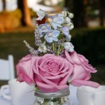 Even cocktail tables need centerpieces, go with something proportional.