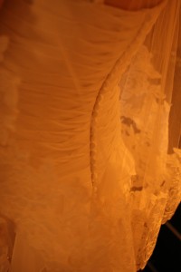 IMG_0204 beautiful wedding dress, covered buttons, antique veil, destination wedding, Palm Springs, CA