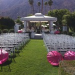 Set-up for the ceremony at the Viceroy, Palm Springs