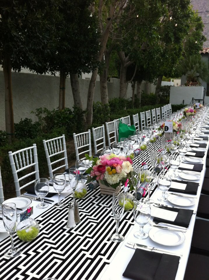 A modern elegant tablescape Long tables can be so regal